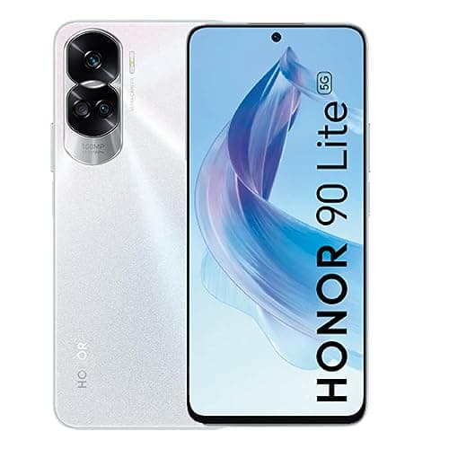 Image of HONOR 90 Lite Smartphone 5G with 100MP Triple Camera, 8+256GB, 6,7” 90Hz Display, 4500mAh, Dual SIM, Android 13, Titanium Silver