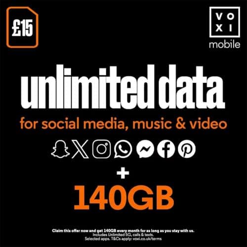 Image of VOXI 30 Day Pay As You Go SIM, First Month Included (£15)