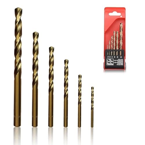 Image of Alrens M35 Hss Drill Bits Set, 2-8mm Cobalt Metal Drill Bit Sets, 6pcs Metals Drill Set Steel Wood Drill Bits for hard steel Aluminium Hards Cast Iron Plastic & Wood
