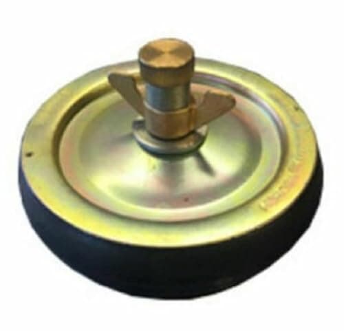 Image of Horobin 4" 110mm Steel Drain Test Plug with Brass Cap