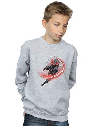 Image of Absolute Cult DC Comics Boys Aquaman Black Manta Flash Sweatshirt Sport Grey 5-6 Years