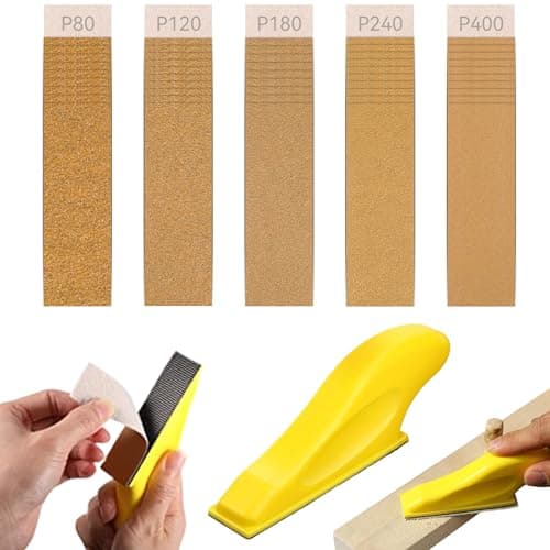 Image of Micro Sander Kit with 75 PCS Sanding Pads, 3.5 x 1 Inch Detail Sanding Tools With Sandpaper Assorted 80/120/180/240/400 for Wood