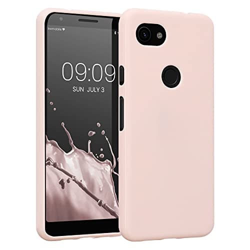 Image of kwmobile Case for Google Pixel 3a Case - Soft Cover - Shockproof TPU Material - Wireless Charging - Coconut Swirl