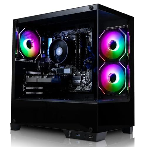 Image of ADMI Gaming PC, AMD Ryzen 5 5500, NVIDIA RTX 5050 8GB, 16GB DDR4, 1TB NVMe, WiFi, Charger Case (Black) RGB, No Operating System