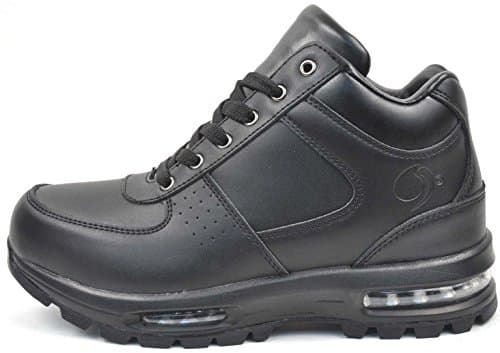 Image of LABO Men's Black Hiking Leather Boot Air Heel #5712 Black Size: 10.5