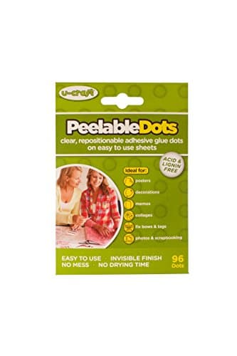 Image of 12 x U-Craft Glue Adhesive Dots 96 per Pack 10mm peelable Removable 200166