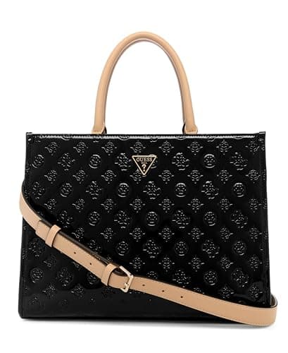 Image of GUESS Arnela Girlfriend Tote, Black Logo, One Size