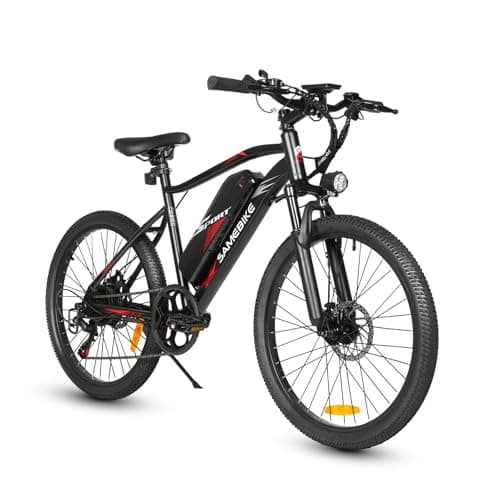 Image of SAMEBIKE Electric Bike, 24" Mountain Bicycle with 468WH Battery,Max Speed 25KM/H & Top Power 250W Motor, Dual Shock Absorber and Hydraulic Brakes, E-bike with SHIMAN0 7-Speed Flywheel men women