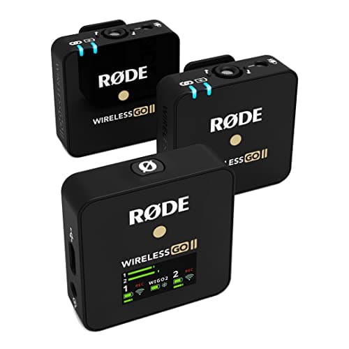 Image of RØDE Wireless GO II Ultra-compact Dual-channel Wireless Microphone System with Built-in Microphones, On-board Recording and 200m Range for Filmmaking, Interviews and Content Creation