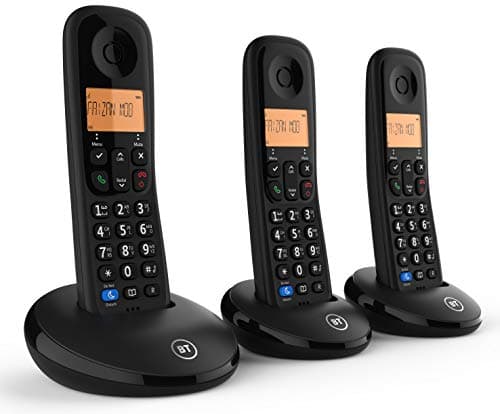 Image of BT Everyday Cordless Landline House Phone with Basic Call Blocker, Trio Handset Pack (Renewed)