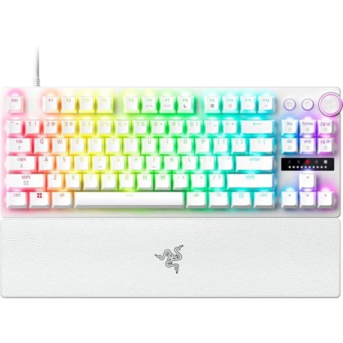 Image of Razer Huntsman V3 Pro Tenkeyless 8KHz - TKL PC Gaming Keyboard - 8KHz HyperPolling - Analog Optical Switches - actuation 0,1-4,0mm - Snap Tap - Rapid Trigger - QWERTY US Layout | White
