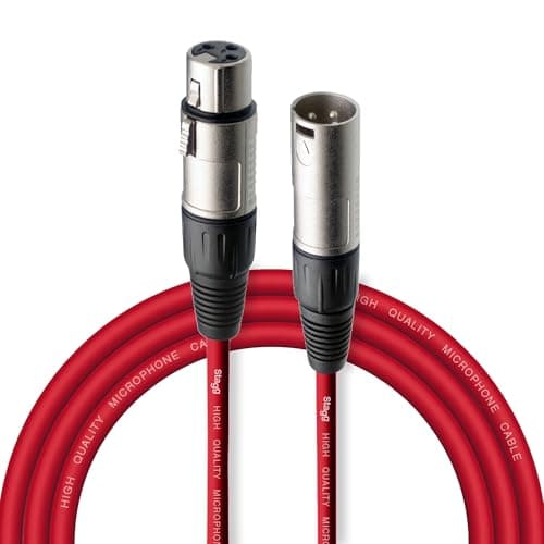 Image of Stagg SMC3 CRD 3 m XLR to XLR Microphone Cable - Red