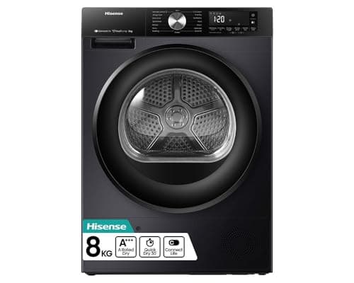 Image of DH3S802BB3-3S Series WIFI Smart Enabled 60cm - 8 KG Load Capacity - A+++ - 15 Programmes - Allergy Care - Heat Pump Freestanding Front Load Tumble Dryer- Black - 2 Year - HxWxD MM (845x595x550)