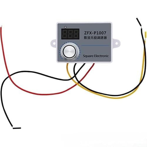 Image of Digital Fan Speed Controller with Display, AC 220–240V Motor Speed Regulator, 0–100% Stepless Control, 500W Thyristor Output