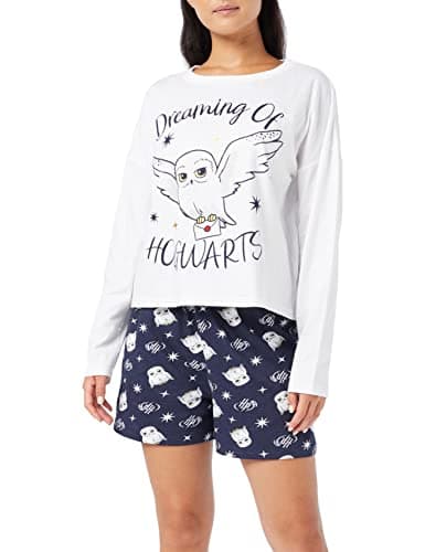 Image of Harry Potter Womens Pyjamas Hedwig Pjs, Sizes 8 to 22, Official Gifts For Ladies (16-18) White