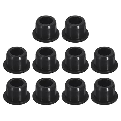 Image of sourcing map 10 Pcs Black Plug Holes, Waterproof Rubber Button Plug for 14mm / 0.55" Hole