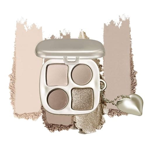 Image of Floruvia Mini Neutral Cool-Toned Eyeshadow Palette with Mirror – Matte & Shimmer High Pigment for Smokey Eyes, Contouring, and Everyday Makeup
