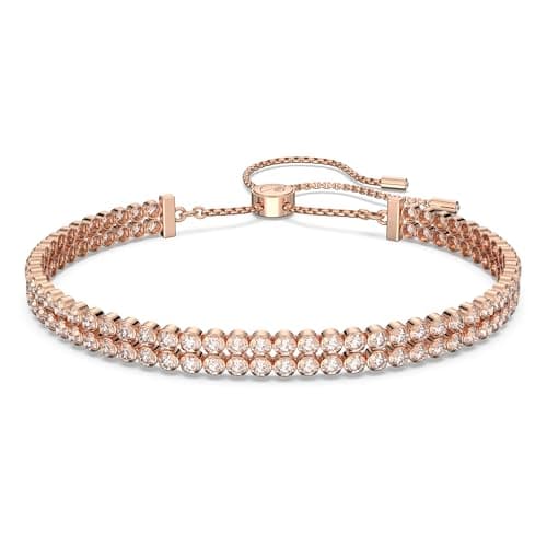 Image of Swarovski Subtle bracelet, White, Rose gold-tone plated