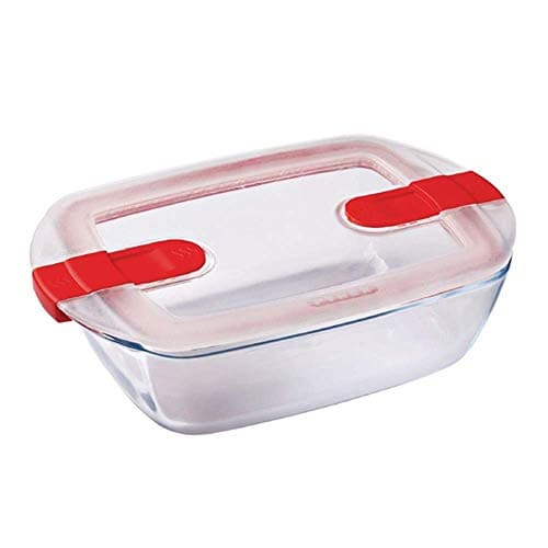 Image of Pyrex Cook & Heat Rectangular Dish with Lid - 230x150mm 1Ltr