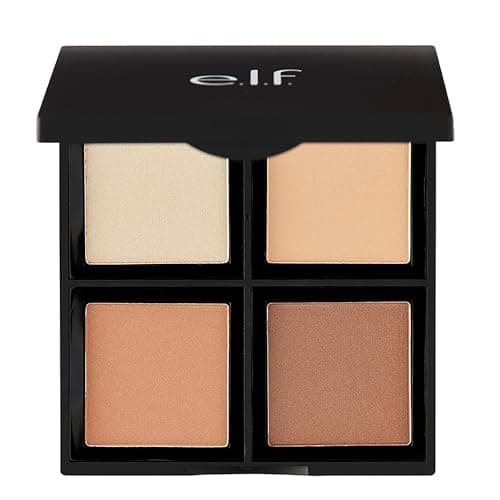 Image of e.l.f. Contour Palette, 4 Shades, Customizable, Easy to Apply, Sculpts, Shades, Brightens, Light/Medium, Infused with Vitamin E, All-Day Wear 16g