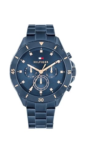 Image of Tommy Hilfiger Analogue Multifunction Quartz Watch for Women with Blue Stainless Steel Bracelet - 1782743