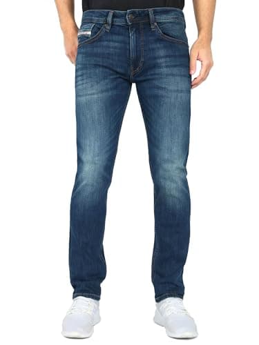 Image of Diesel - Thommer R RB062 Men's Slim Fit Low Waist Stretch Jeans, blue, 33 W/32 L