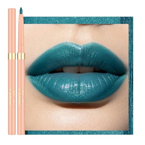 Image of OULAC Matte Teal Lip Liner, Waterproof Lipliner Pencil Lasts 24H +, Highly Pigmented, Smooth and Smudge-proof Formula, Contour Your Lips, Vegan
