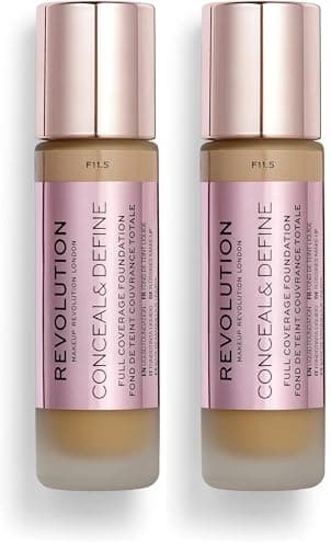 Image of Revolution Beauty London, Conceal and Define Foundation F13.5 23 ml (Pack of 2)