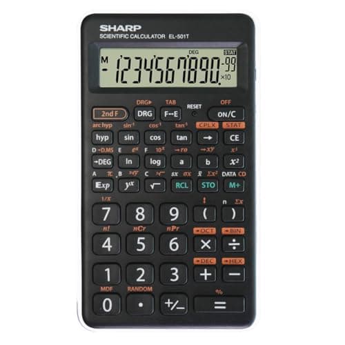 Image of SHARP CALCULATOR SCIENTIFIC BLISTER EL501TBWH-EU,Black/White