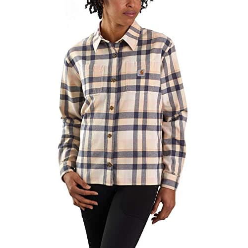 Image of Carhartt Womens Rugged Flex Flannel Loose Fit Shirt