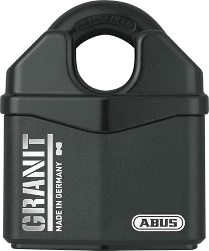 Image of ABUS Padlock Granit 37RK/80 Premium Lock for Highest Load - Increased Shackle Protection - Security Level 10 - incl. 2 Keys and Security Card - Black