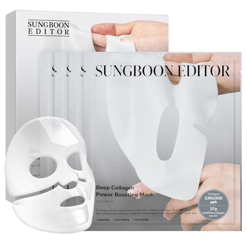 Image of SUNGBOON EDITOR Deep Collagen Overnight Mask 37gx4ea Original Hydrating Collagen Face Mask Real Collagen 2,160,000PPB for Elasticity TikTok Trendy Item Korean Skin Care