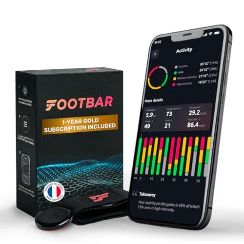 Image of Footbar Meteor – The Football Activity Tracker. Performance Analysis & Play Style. Compatible with iOS & Android. 1-year GOLD subscription.