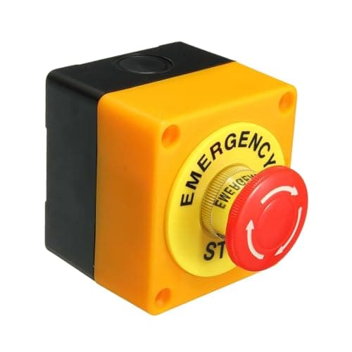 Image of KAIYUEMAOYI Panel Mount Emergency Stop Switch Button with Box AC660V 10A IP40 Waterproof