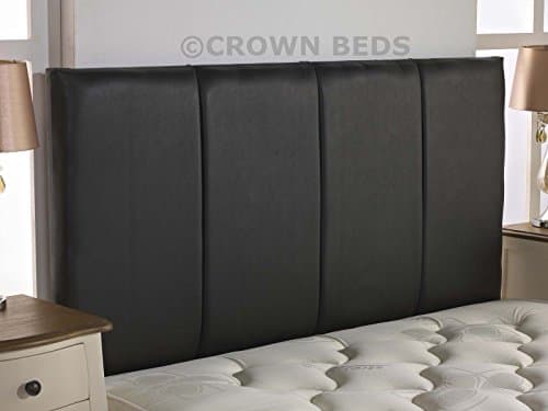 Image of CROWNBEDSUK QUALITY FAUX LEATHER SANDRINGHAM HEADBOARD IN 2ft6,3ft,4ft,4ft6,5ft,6ft NEW!!!!! (2FT6 SMALL SINGLE, BLACK)