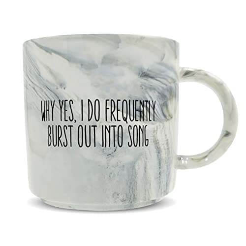 Image of Hippowarehouse Why Yes, I Do Frequently Burst Out Into Song Printed Mug Various Colour Options Ceramic Cup Kitchenware 11oz