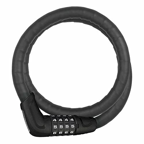 Image of ABUS armoured cable lock Steel-O-Flex Tresorflex 6615C + SCMU holder - combination lock made of steel cable with armour made of steel sleeves - security level 5