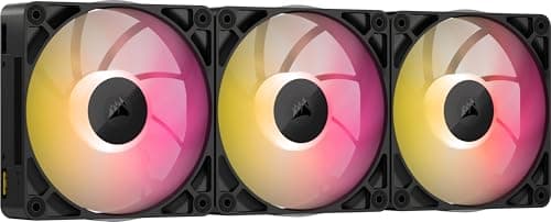 Image of CORSAIR iCUE LINK RX120 MAX RGB 120mm PWM Thick Fans with iCUE LINK System Hub – High-Static Pressure – Magnetic Dome Bearing – Triple Pack – Black