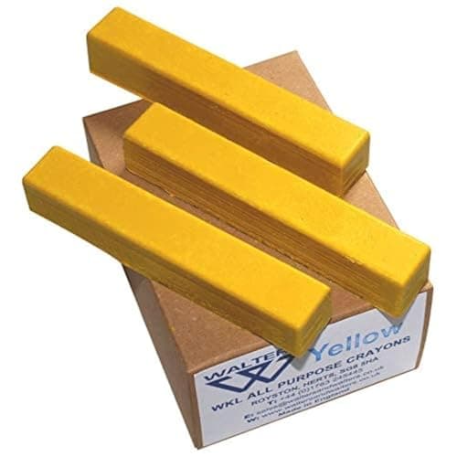 Image of Walters WKL All Purpose Wax Crayons for Marking All Surfaces (Box 12, Yellow)
