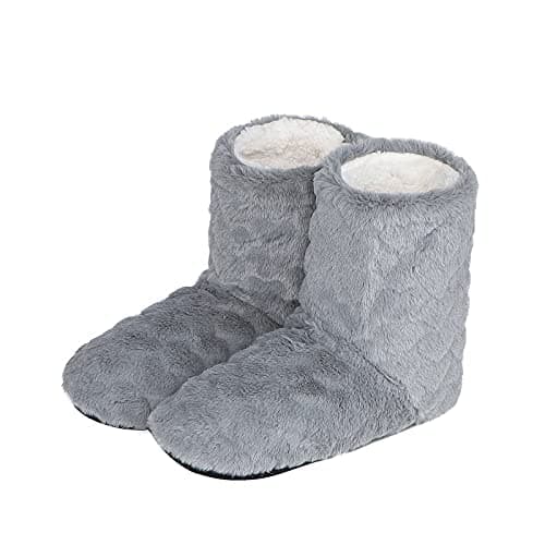Image of Women Faux fur Slipper Boots Soft Plush Fleece Booties Slipper Ladies Memory Foam Indoor House Shoes Winter Thermal High-top Slippers Anti-slip Home Floor Slippers for Bedroom Living Room Garden Yard