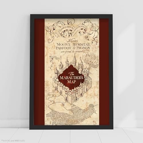Image of Harry Potter Print - Marauder's Map Cover Poster Wall Art (21cm x 29.7cm - A4)