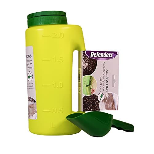 Image of Defenders All-Seasons Multi-Purpose Handy Spreader with Scoop - Green, Ideal for Application of Granules and Seeds