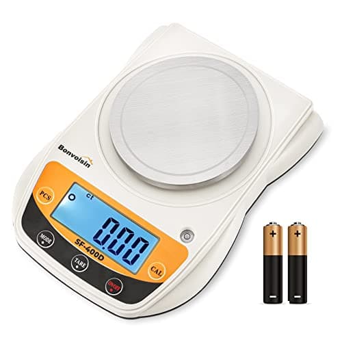 Image of Bonvoisin Digital Lab Scale 600g x 0.01g Precision Electronic Scale LCD Display Analytical Balance Jewelry Scale Scientific Scale 0.01g Accuracy
