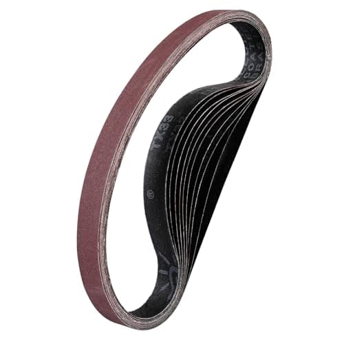 Image of STEBRUAM 10PCS Sanding Belt 25 x 762 mm,60/80/100/120/240 Mixed Grit