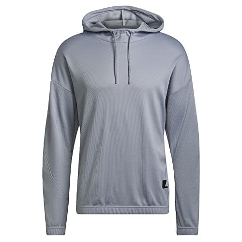 Image of adidas Mens TRVL Three Stripes Hoodie, halo silver, XL