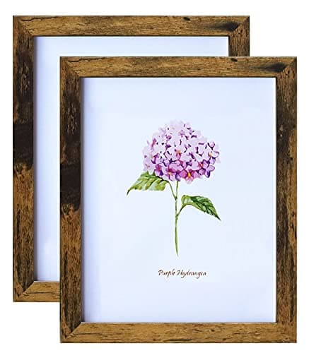 Image of 10x8 Inch Rustic Wooden Photo Frame Brown Picture frames 8x10 Inch Photo Frame for Tabletop or Wall Display 2 Packs