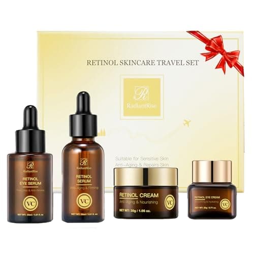 Image of O'KADY Retinol Skincare Set,Anti Aging Skincare Routine Kit with Retinol Facial Essence, Eye Essence, Face Cream,Eye Cream,Facial Kit for Glowing Skin for Women with Valentine,Birthday,Halloween