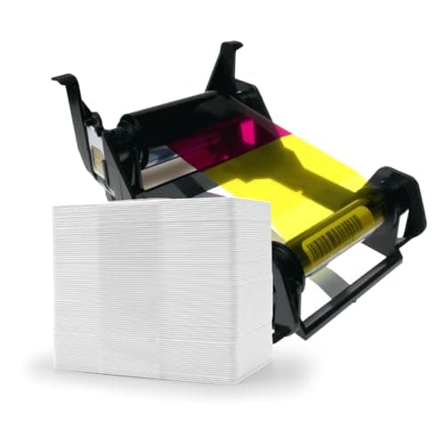 Image of Zebra ZXP Series 1 800011-140 Printer Ribbon Bundle, 100 Prints with 100 Blank Cards