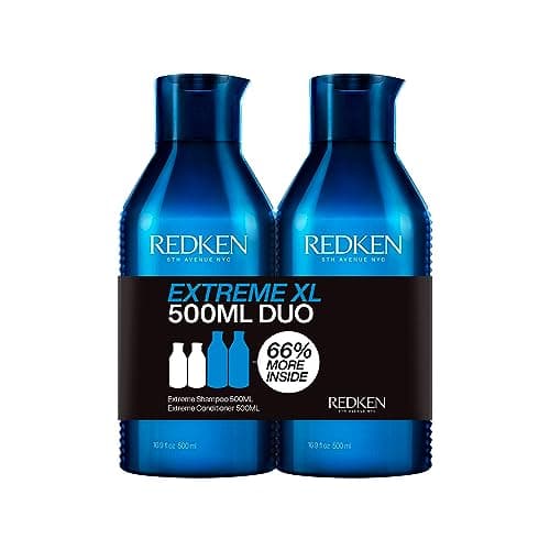 Image of REDKEN Shampoo & Conditioner, For Damaged Hair, Strengthens & Adds Flexibility, Extreme, Power Duo 500 ml Set