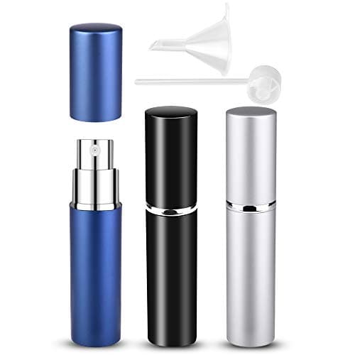 Image of Zingso Travel Perfume Atomiser Bottle Refillable, 3 Pcs 6ML Leak Proof Aftershave Atomiser Spray Bottle Refillable Small Perfume Refill Bottle Travel Essentials Mini Perfume Decanter